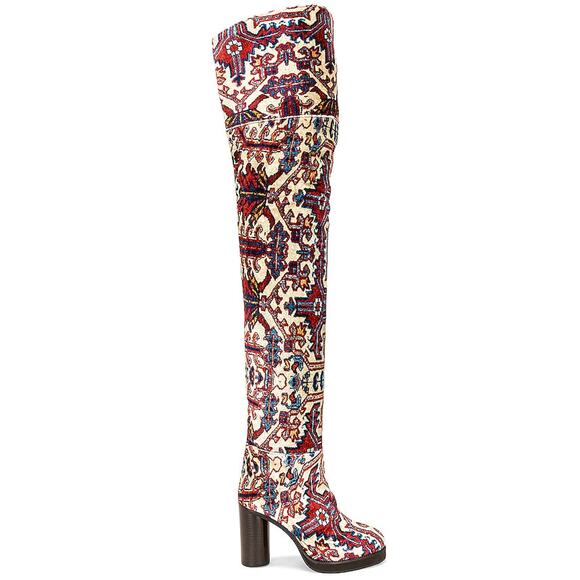 Isabel Marant 'Lurna' Red Leather Boot Size 9 - Picture 1 of 4